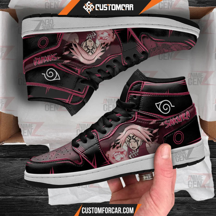 Naruto Sakura JD Sneakers Custom Anime Shoes CUSTOMFORCAR