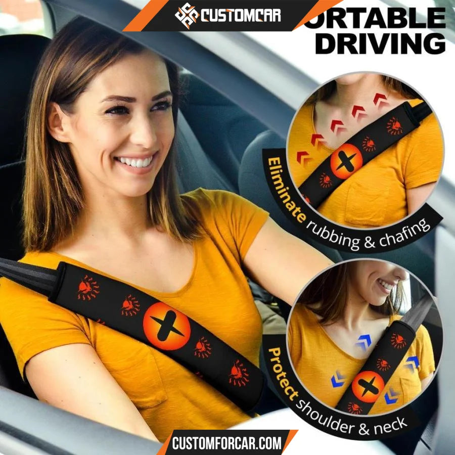 Naruto Seat Belt Covers Naruto Eyes Kurama Patterns Belt Covers D41509 DECORINCAR 2