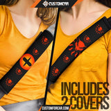 Naruto Seat Belt Covers Naruto Eyes Kurama Patterns Belt Covers D41509 DECORINCAR 4