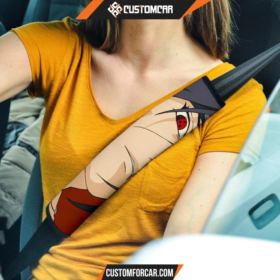 Naruto Seat Belt Covers Itachi Uchiha Akatsuki Suit Belt Covers D31403 DECORINCAR 1