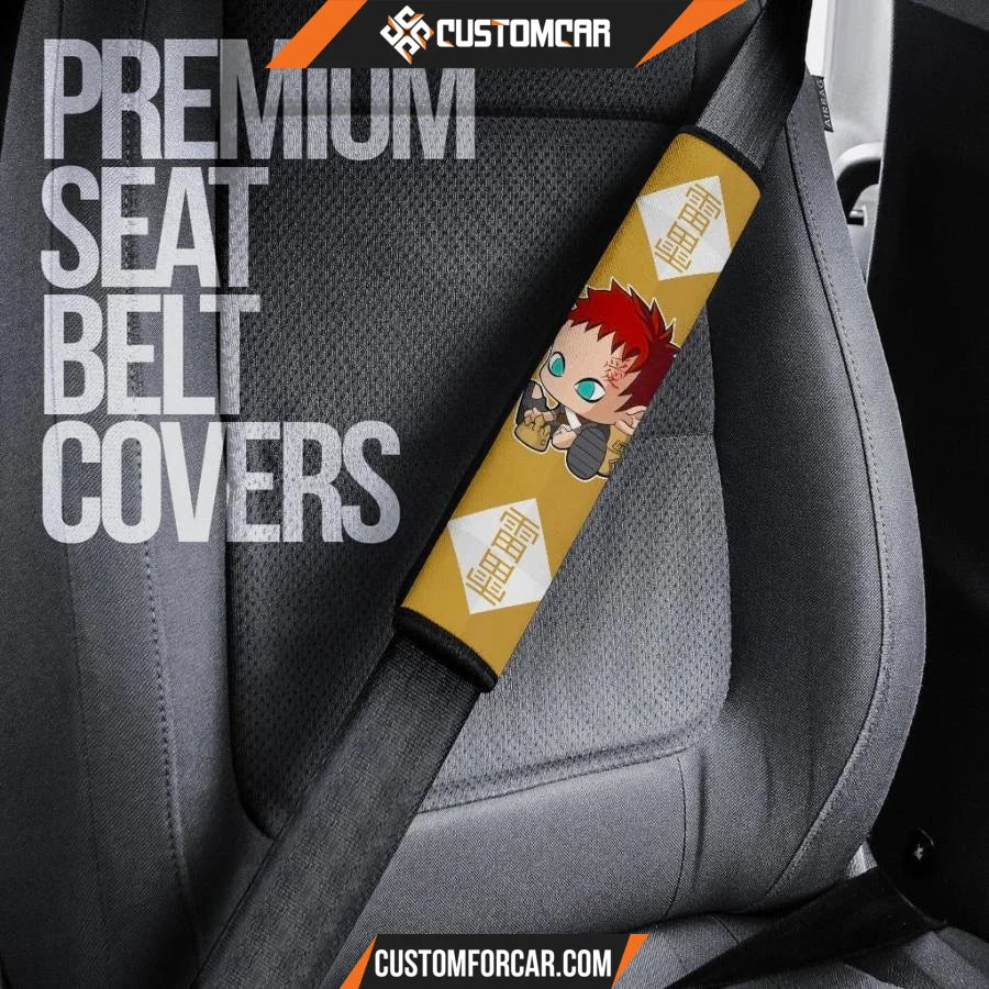 Naruto Seat Belt Covers Kazekage Gaara Tattoo Belt Covers D41602 DECORINCAR 5