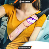 Naruto Seat Belt Covers Purple Rinnegan Patterns Belt Covers D31416 DECORINCAR 1