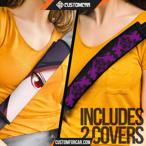 Naruto Seat Belt Covers Sasuke Purple Patterns Unique Belt Covers D31405 DECORINCAR 4