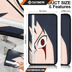 Naruto Seat Belt Covers Sasuke Using Sharingan Belt Covers D31411 DECORINCAR 6