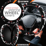 Naruto Steering Wheel Cover Itachi Vs Sasuke Eyes Patterns 