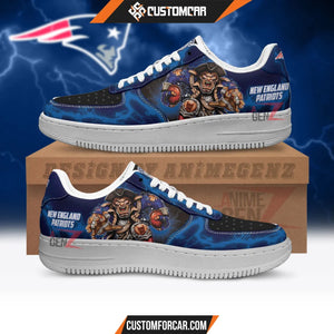 New England Patriots Air Sneakers Mascot Thunder Style