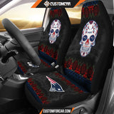 New England Patriots American Football Club Skull Car Seat