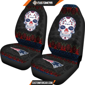 New England Patriots American Football Club Skull Car Seat