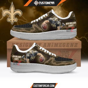 New Orleans Saints Air Sneakers Mascot Thunder Style Custom
