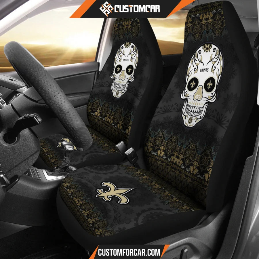 New Orleans Saints American Football Club Skull Car Seat