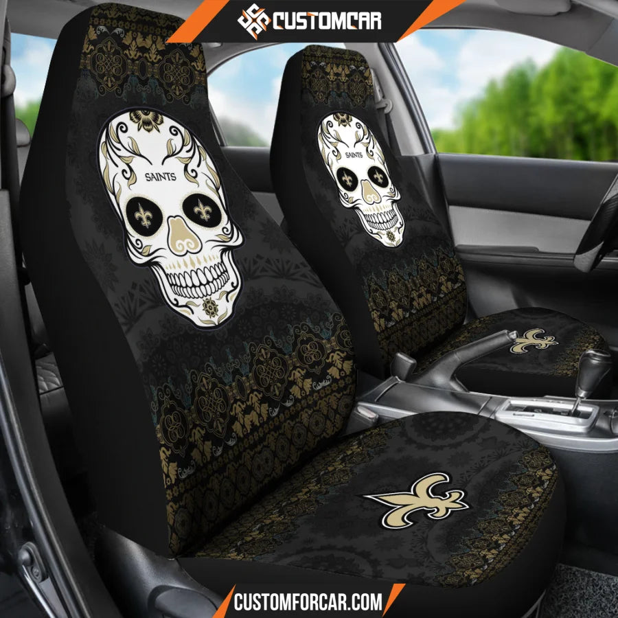 New Orleans Saints American Football Club Skull Car Seat