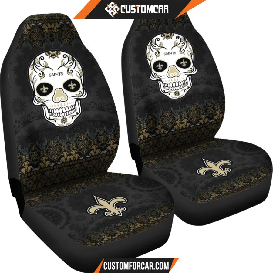 New Orleans Saints American Football Club Skull Car Seat