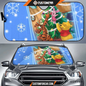 New Winnie The Pooh Christmas Sun Shade amazing Decor In Car