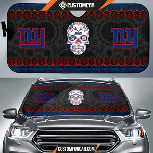 New York Giants American Football Club Skull Car Sun Shade