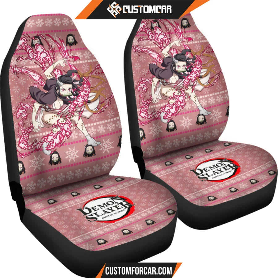 Nezuko Kamado Demon Slayer Car Seat Covers Anime Car