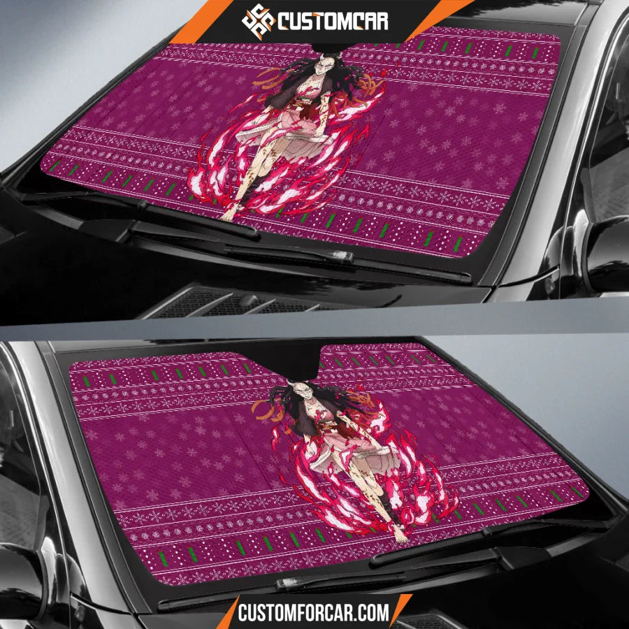 Nezuko Kamado Demon Slayer Car Sun Shade Anime Car