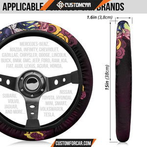 Nezuko Kamado Demon Slayer Steering Wheel Cover Anime Car