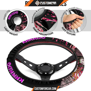 Nezuko Kamado Demon Slayer Steering Wheel Cover Anime Car