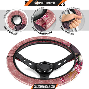 Nezuko Kamado Demon Slayer Steering Wheel Cover Anime Car