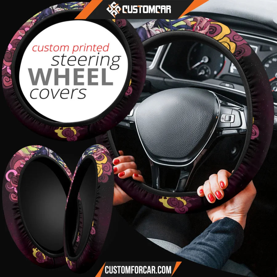 Nezuko Kamado Demon Slayer Steering Wheel Cover Anime Car