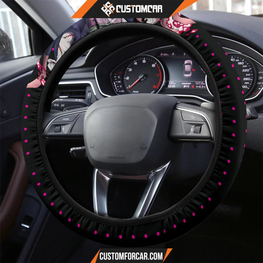 Nezuko Kamado Demon Slayer Steering Wheel Cover Anime Car