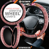 Nezuko Kamado Demon Slayer Steering Wheel Cover Anime Car