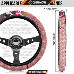 Nezuko Kamado Demon Slayer Steering Wheel Cover Anime Car