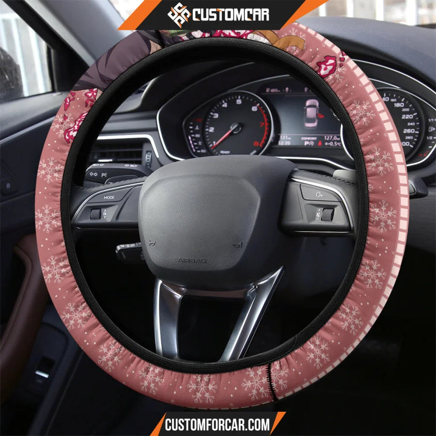 Nezuko Kamado Demon Slayer Steering Wheel Cover Anime Car