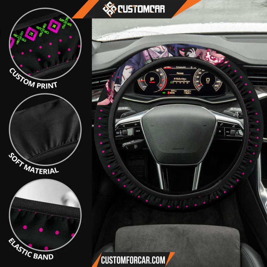 Nezuko Kamado Demon Slayer Steering Wheel Cover Anime Car