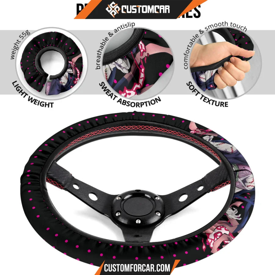 Nezuko Kamado Demon Slayer Steering Wheel Cover Anime Car