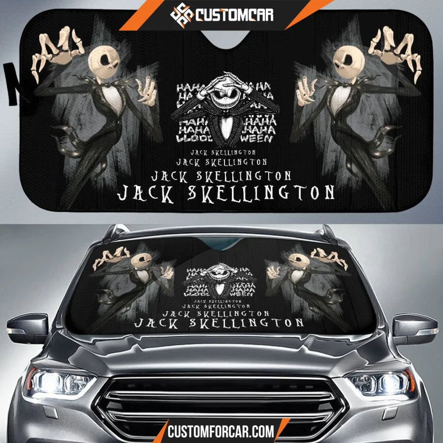 Nightmare Before Christmas Cartoon Car Sunshade Evil Jack