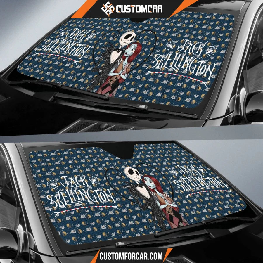 Nightmare Before Christmas Cartoon Car Sunshade Jack