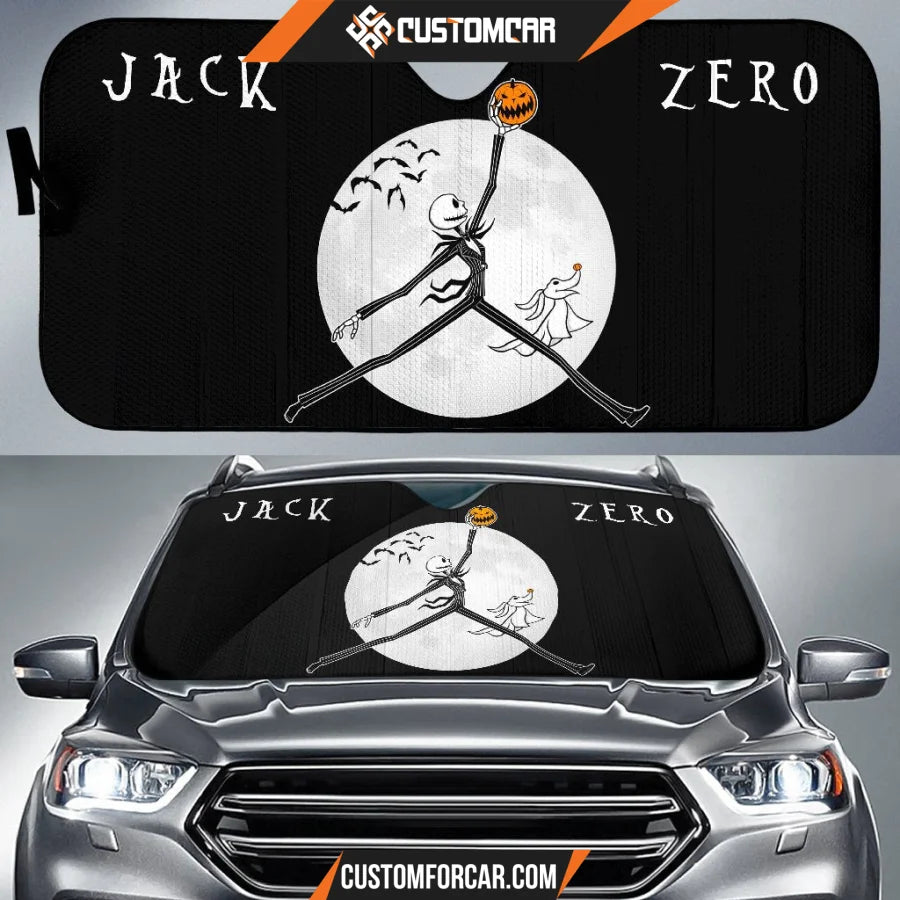 Nightmare Before Christmas Cartoon Car Sunshade Jack