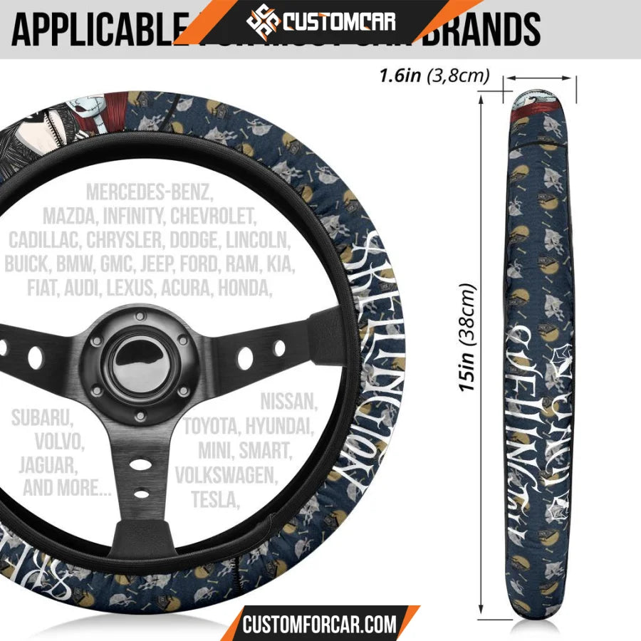 Nightmare Before Christmas Cartoon Steering Wheel Cover Jack