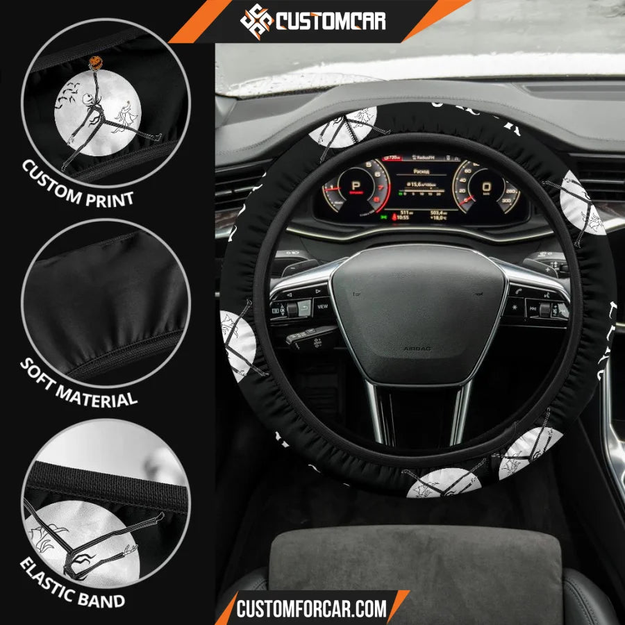 Nightmare Before Christmas Cartoon Steering Wheel Cover Jack