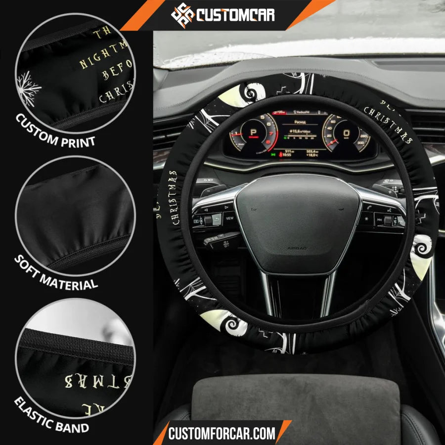 Nightmare Before Christmas Cartoon Steering Wheel Cover