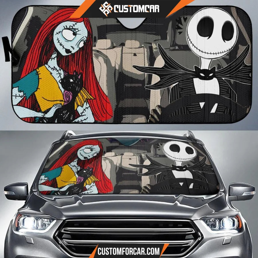 Nightmare Before Christmas Driving Car Auto Sun Shade Shades