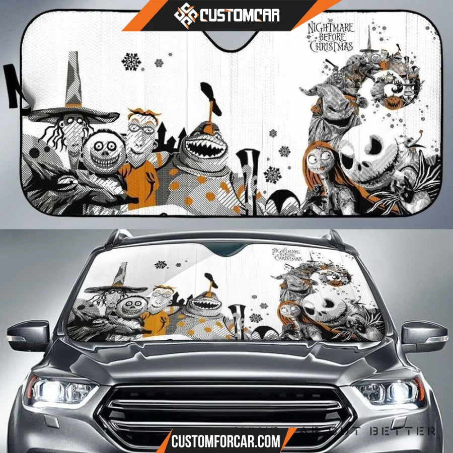 Nightmare Before Christmas Full Character Auto Sun Shades 