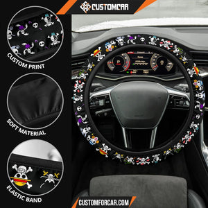 One Piece Anime Steering Wheel Cover | Pirate Skull Symbols