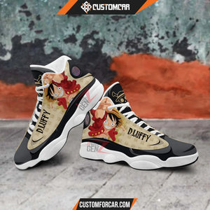 One Piece Logo Luffy Air Jordan 13 Sneakers Custom Anime