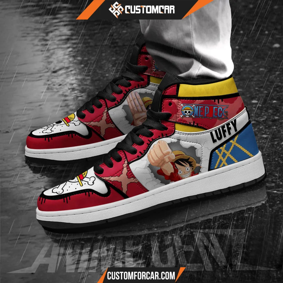 One Piece Monkey D.Luffy JD Sneakers Custom Anime Shoes