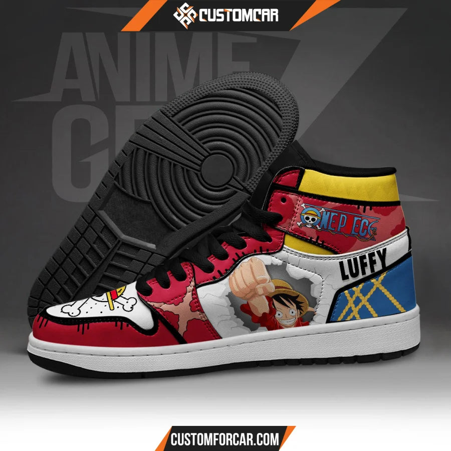 One Piece Monkey D.Luffy JD Sneakers Custom Anime Shoes