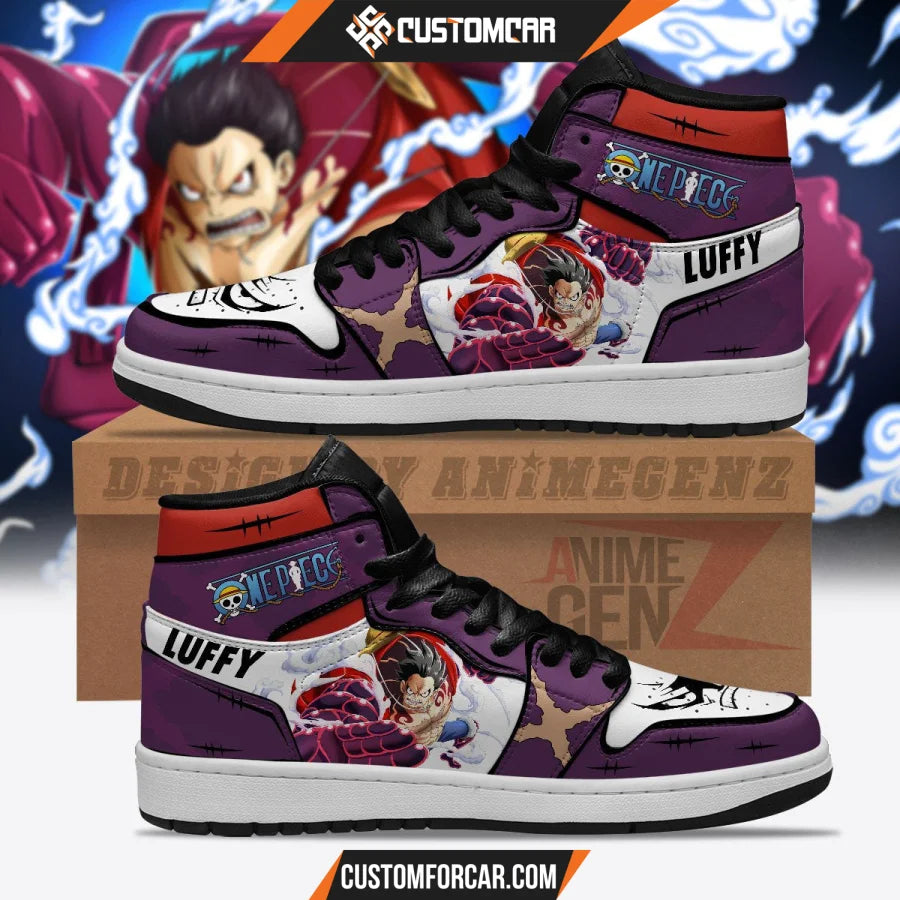 One Piece Monkey D.Luffy JD Sneakers Gear 4 Snake Man Custom