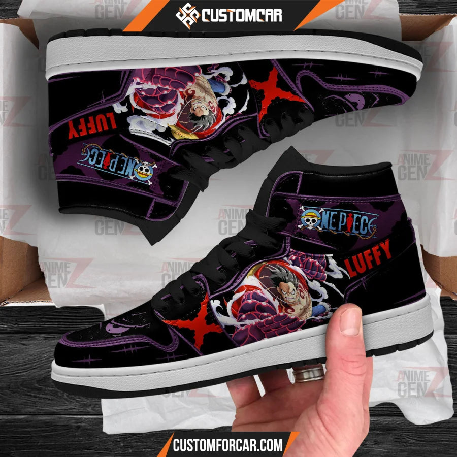 One Piece Monkey D.Luffy JD Sneakers Gear 4 Snake Man Custom