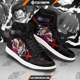 One Piece Monkey D.Luffy JD Sneakers Gear 4 Snake Man Custom