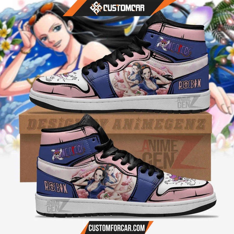 One Piece Nico Robin JD Sneakers Custom Anime Shoes