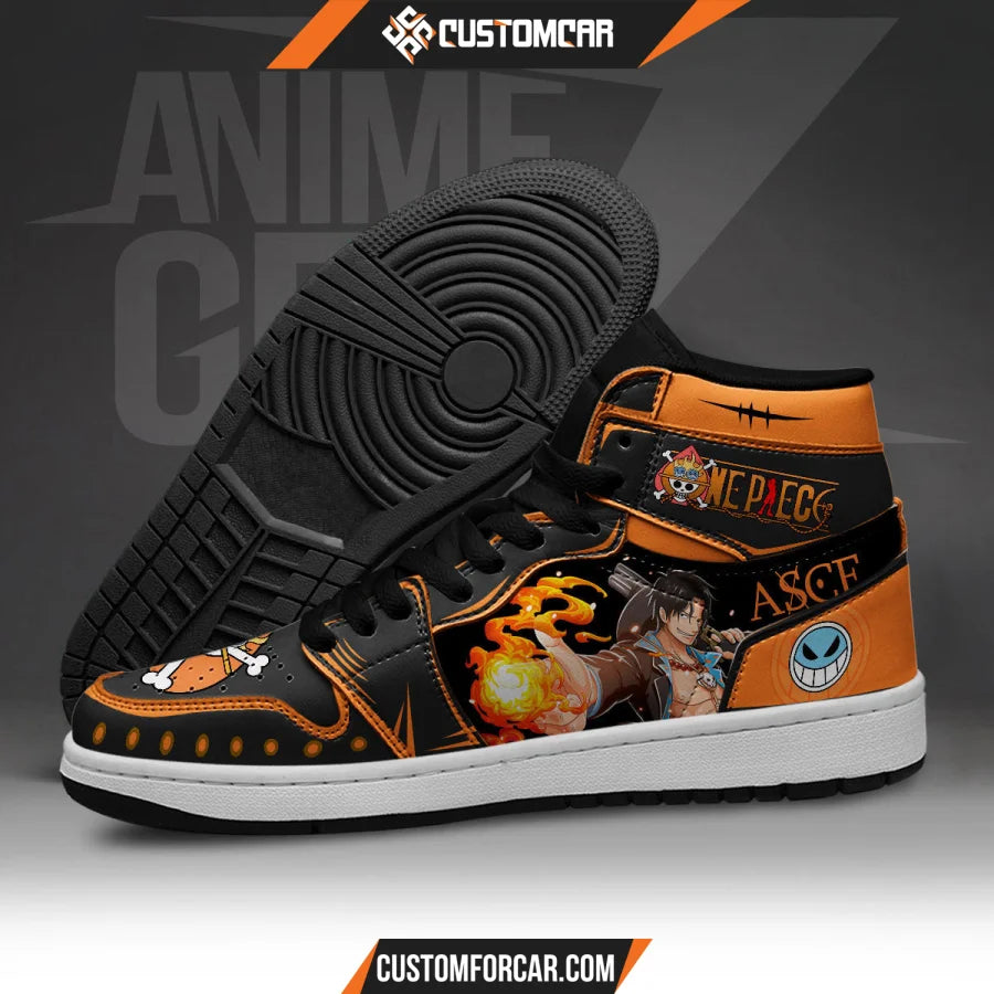 One Piece Portgas D Ace JD Sneakers Custom Anime Shoes