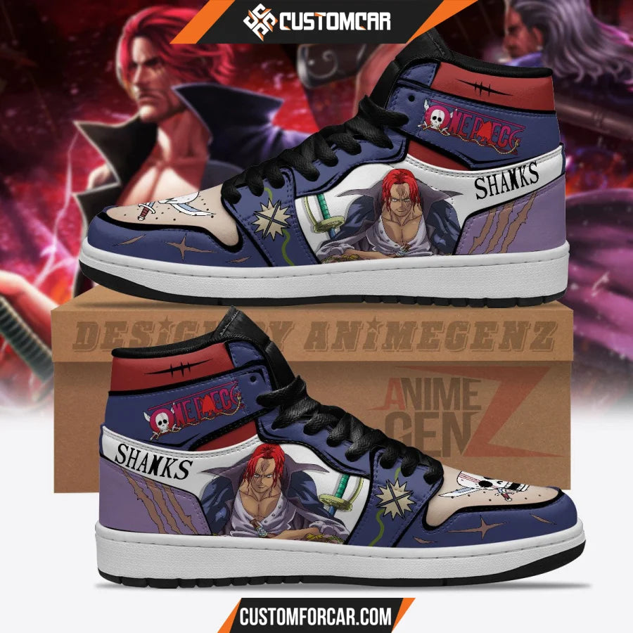 One Piece Shanks Red Hair JD Sneakers Custom Anime Shoes