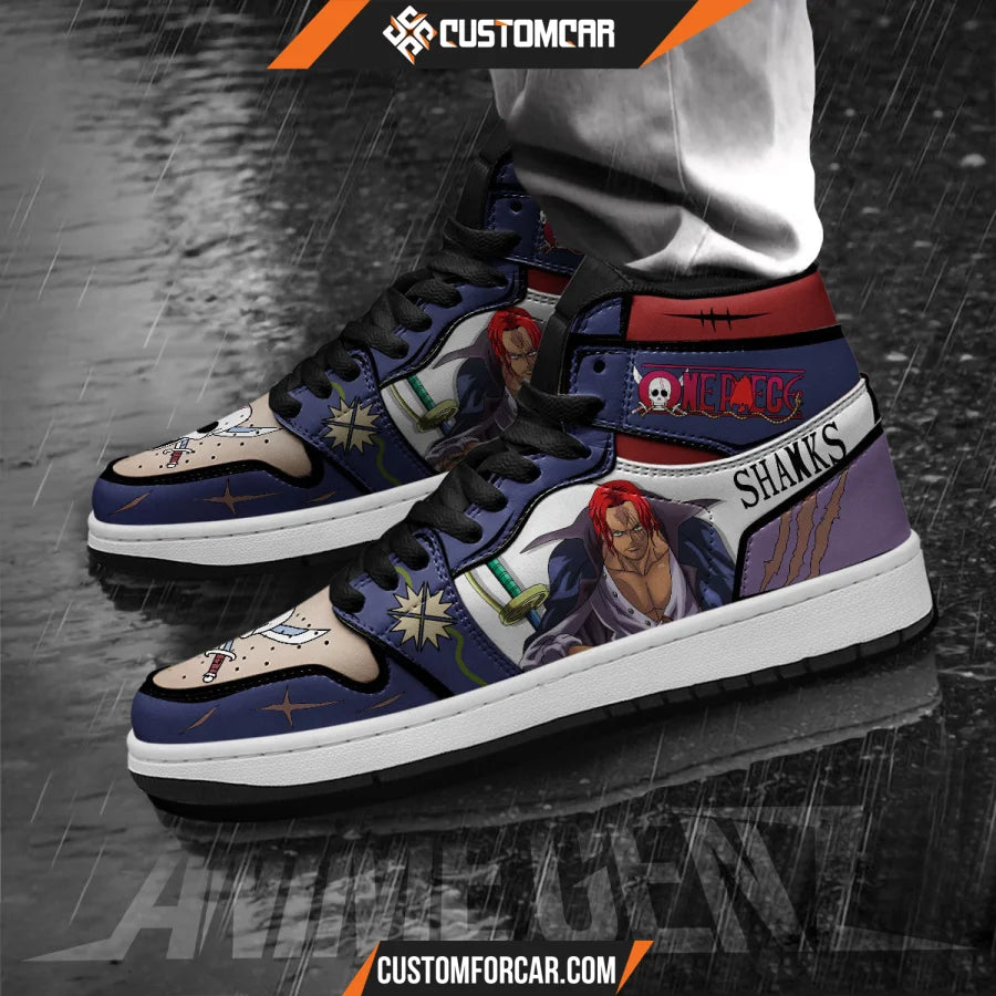 One Piece Shanks Red Hair JD Sneakers Custom Anime Shoes