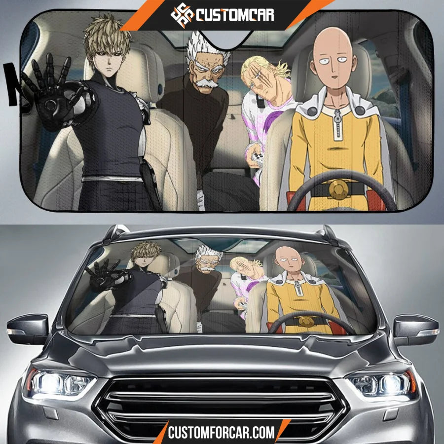 One Punch Man Driving Auto Sun Shade Shades